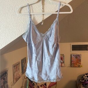 Women’s lace satin babydoll top/ tank top size large